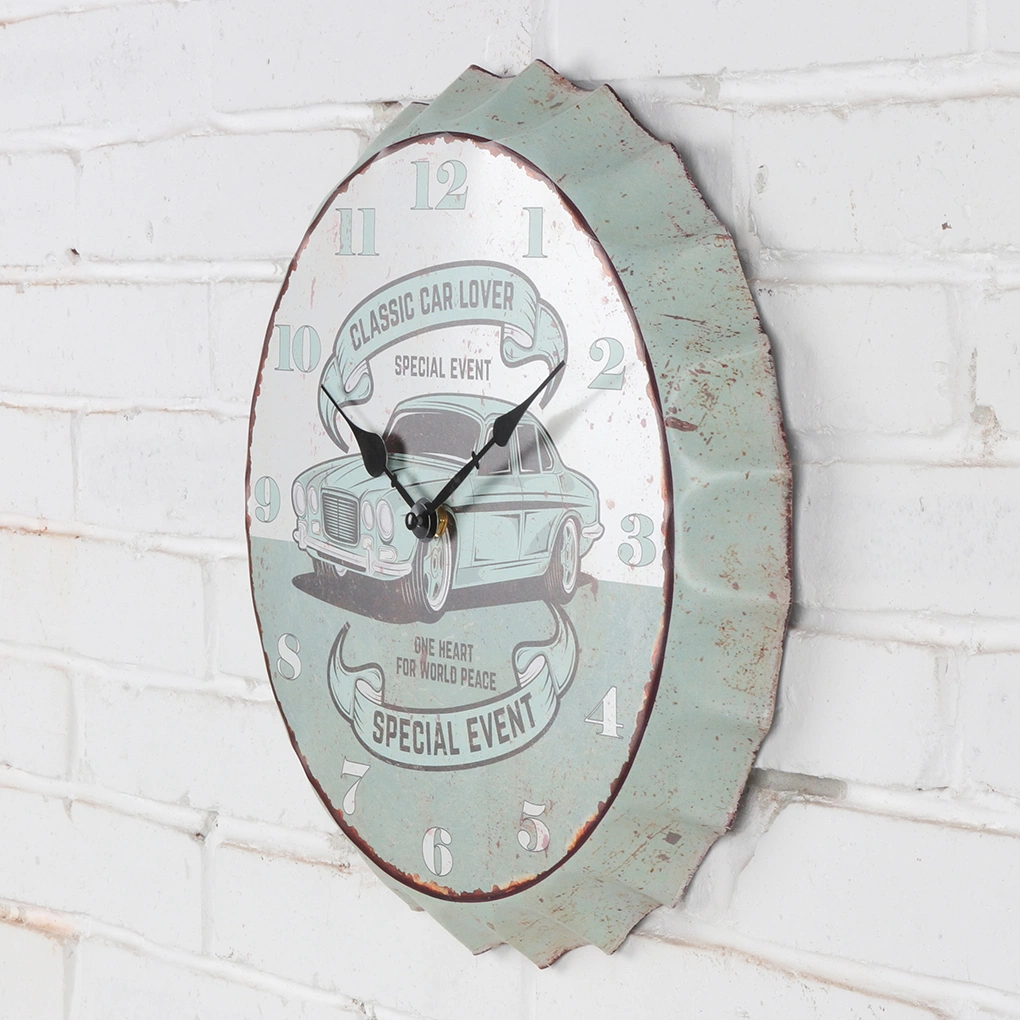 Creative Clock Home Decor Home Use Special Shaper Beer Bottle Cap Iron Wall Clock "Classic Car"