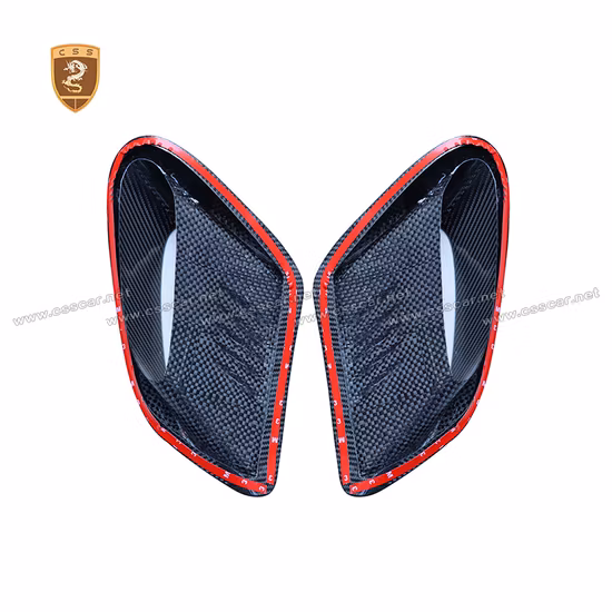 Presa d'aria per parafango laterale posteriore per auto in tessuto in vera fibra di carbonio stile Gt3 per Pors Che 991.2