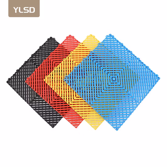 Pavimentazione in piastrelle per garage ad incastro in plastica per autolavaggio in PVC ad alta resistenza